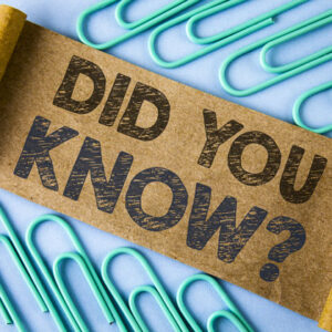 image saying "did you know" with green paperclips around the text All for Kids Home Health Colorado